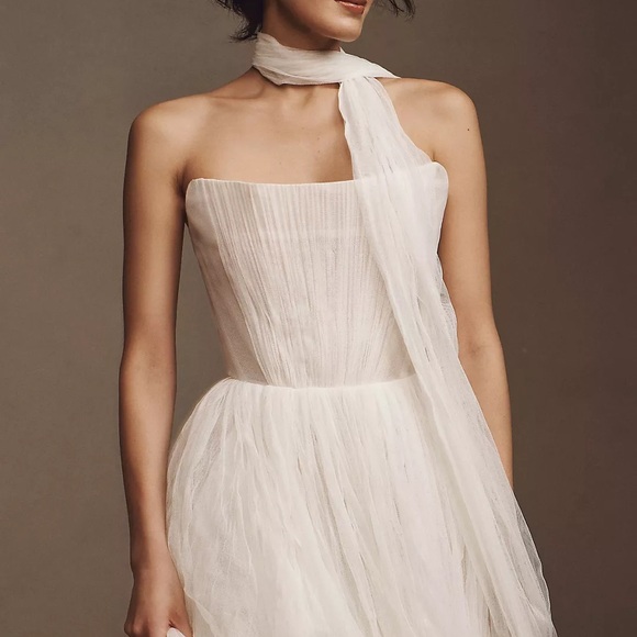 Watters Reko Strapless Corset Wedding Gown - Anthropolgie 8 - Picture 2 of 8